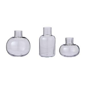 Habitat smoked glass bud vases set of 3 - British product