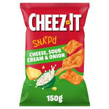 Sainsburys Cheez-It Cheese Sour Cream & Onion Thin & Crispy Baked Snacks 150g- Buy online at McGrocer