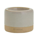 Sainsburys Habitat Ceramic Tealight Holder Grey Glaze 5x6.5x6.5cm- Buy online at McGrocer