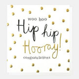 Sainsburys Caroline Gardner Hip Hip Hooray Congratulations Greeting Card With Envelope 14cm- Buy online at McGrocer