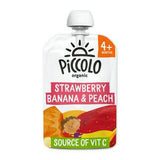 Piccolo Bio-Babynahrung mit Erdbeer-Bananen-Pfirsich-Geschmack, 100 g