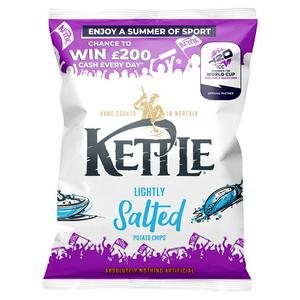 Kettle Potato Chips Lightly Salted 40g, imported from the UK