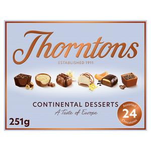 صندوق شوكولاتة الحلويات القارية الكلاسيكية بالحليب من Thorntons، 259 جرام