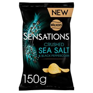 Walkers Sensations Salted Black Peppercorn sharing crisps 150g (British brand)
