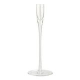 Habitat Tall Clear Stem Glass Taper Holder 25cm Height