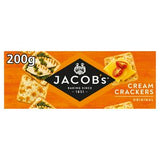 Sainsburys Jacob's Original Cream Crackers Savoury Biscuits 200g- Buy online at McGrocer