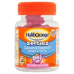 Haliborange Kids Calcium and Vitamin D Softies Strawberry 30 Count
