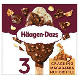 Häagen-Dazs Knackiges Macadamia-Nusskrokant-Eis am Stiel, 3 x 80 ml