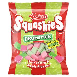 Sainsburys Swizzels Drumstick Squashies Sour Cherry Apple Flavour Gums 140g- Buy online at McGrocer