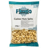 Fudco Split Cashew Nuts 250g pack - British product