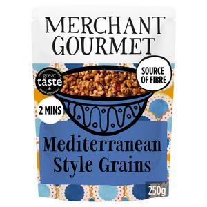 Sainsburys Merchant Gourmet Mediterranean Style Grains With Tomato And Olive 250g- Buy online at McGrocer
