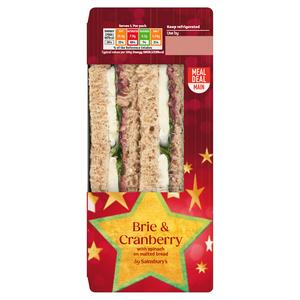 Sainsbury's Brie & tranebær Sandwich Klar til å spise måltid