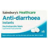Sainsburys Sainsbury's Healthcare Anti-Diarrhoea Instants 2mg Orodispersible 6 Tablets- Buy online at McGrocer