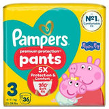 Sainsburys Pampers Premium Protection Nappy Pants Size 3 6kg-11kg 36 Pack- Buy online at McGrocer