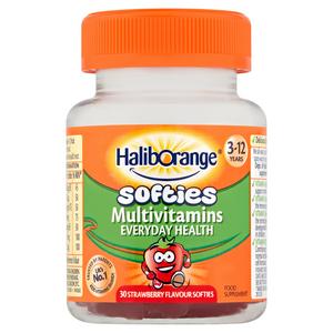 Sainsburys Haliborange Fruit Softies Strawberry Flavour Multivitamin Supplement 30 Count- Buy online at McGrocer