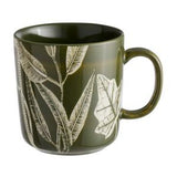 Sainsburys Habitat Floral Mug - Green Coffee Mug Stoneware 390ml- Buy online at McGrocer