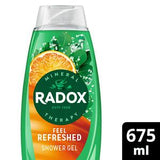 Sainsburys Radox Mineral Therapy Feel Refreshed Shower Gel 675ml- Buy online at McGrocer