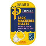 Princes jack mackerel fillets 125g sunflower oil - British product