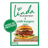 Sainsburys Linda McCartney Quarter Pounder Burger Vegan x2 227g- Buy online at McGrocer