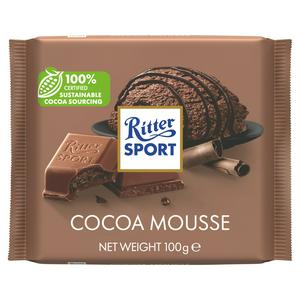 Sainsburys Ritter Sport Cocoa Mousse Chocolate Square 100g- Buy online at McGrocer