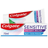 Sainsburys Colgate Sensitive Instant Relief Repair Gentle Whitening Toothpaste 75ml- Buy online at McGrocer