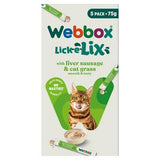 Webbox Lick-e-Lix leverpølse og kattegress yoghurtgodbiter 5x15g