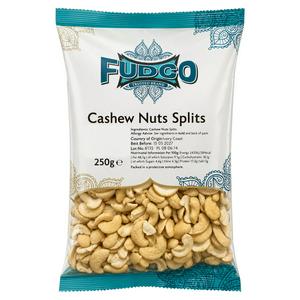 Fudco Split Cashew Nuts 250g pack - British product