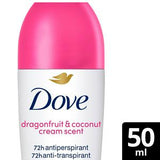 Dove Anti-Perspirant Roll-On Deodorant Dragonfruit & Coconut Cream 50ml - British product