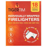 Sainsburys Tiger Tim Firelighters 18 Pack Odourless Quick Start British Blocks- Buy online at McGrocer