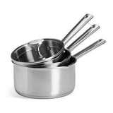 Ensemble de 3 casseroles en acier inoxydable Habitat Ellipse