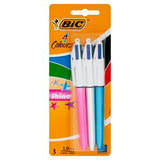 BIC 4 Colours Shine Ballpoint Pen 3 Pack