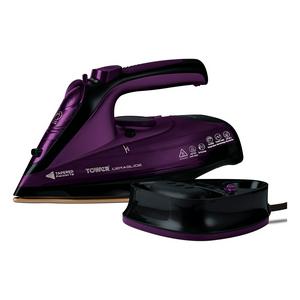 Sainsburys Tower 2-in-1 CeraGlide Steam Traditional Iron Cordless 1.2kg- Buy online at McGrocer