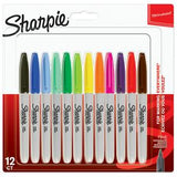 Sainsburys Sharpie Permanent Markers Assorted Colours Pack of 12- Buy online at McGrocer