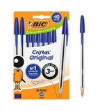 Sainsburys BIC Cristal Blue Ballpoint Pen Pack of 10- Buy online at McGrocer