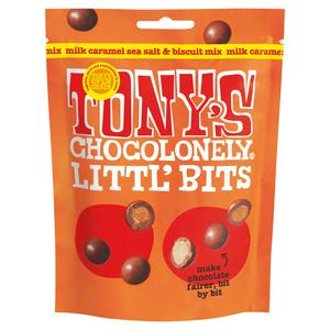 Tony's Chocolonely Littl' Bits Milk Caramel Sea Salt Biscuit Chocolate 100g