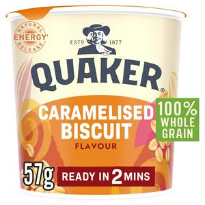 Quaker porridge pot caramelised biscuit 57g, imported from the UK