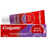 Sainsburys Colgate Max White Purple Reveal Instant Teeth Whitening Toothpaste 75ml- Buy online at McGrocer