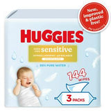 Huggies Pure Extra Care Sensitive Feuchttücher für Babys, plastikfrei, 3er-Packung mit 48 Stück