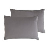 Sainsburys Habitat Cotton Rich Standard Pillowcase Pair Charcoal 75x50cm- Buy online at McGrocer