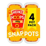 Sainsburys Heinz Spaghetti Hoops Snap Pots Tomato Sauce 4x190g- Buy online at McGrocer