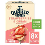 Sainsburys Quaker High in Protein Porridge Sachets Strawberries & Cream 8x42g- Buy online at McGrocer