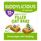 Kiddylicious Haferriegel mit Apfel- und Karottenfüllung, Kleinkind-Snack, 5 x 21 g