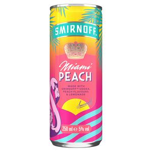 Smirnoff Miami Peach and Lemonade Cocktail Mixer 250ml