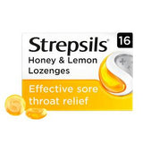 Sainsburys Strepsils Honey Lemon Lozenges Sore Throat 16 Count- Buy online at McGrocer