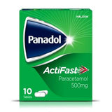 Panadol ActiFast Paracetamol Tablets 500mg 10 Pack, imported from the UK