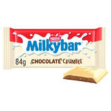 Sainsburys Milkybar Chocolate Crumble White Chocolate Bar 84g- Buy online at McGrocer