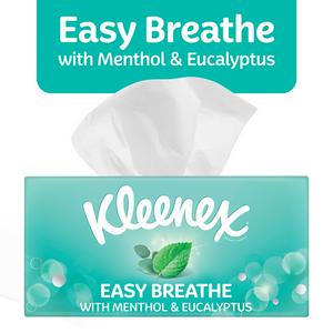 Sainsburys Kleenex Easy Breathe Eucalyptus Menthol Box Tissues 56 Sheets- Buy online at McGrocer