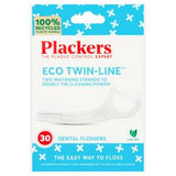 Plackers Eco Twin Line Cool Mint dental flossers x30, imported from the UK