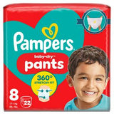 Sainsburys Pampers Baby Dry Nappy Pants Size 8 19kg+ 22 pack- Buy online at McGrocer