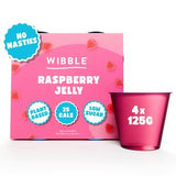 Wibble raspberry jelly pot pack 4 x 125g (British brand)